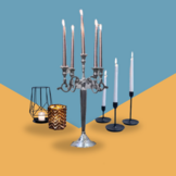 Kandelaren en waxine houders