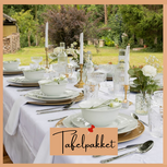 Ludic partyrentals - Tafeldecoratie pakket goud/wit