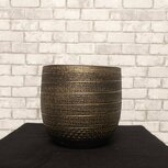 Ludic Partyrentals - Plantenpot zwart goud, pot ludic