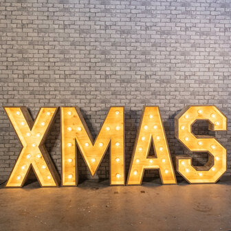 Ludic partyrentals - Licht Letter set XMAS hout huren