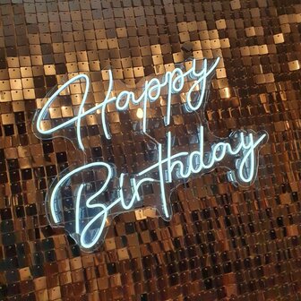 Ludic Partyrentals - Neon sign Happy Birthday Wit