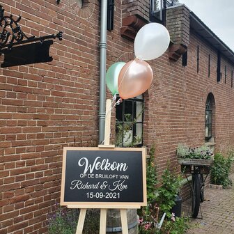 Gewaad Afgeschaft Geleend klein krijtbord als welkomstbord voor je feest - Ludic partyrentals