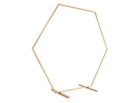 Ludic Partyrentals - Gouden hexagon backdrop