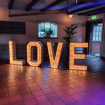 Ludic partyrentals - LichtLetters LOVE hout huren