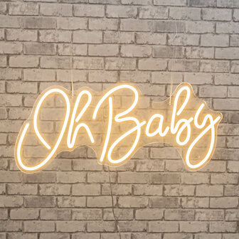 Ludic Partyrentals - Neon sign Oh Baby Warm Wit