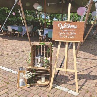 Ludic Partyrentals - Gebeitst houten bord klein