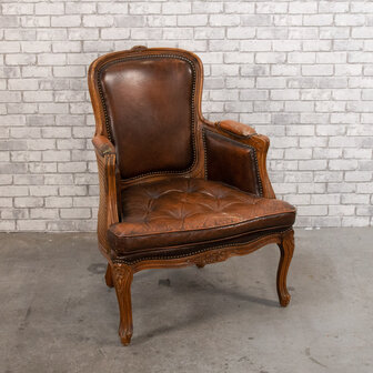 Ludic partyrentals - Fauteuil Vintage Bruin huren