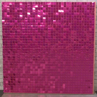 Ludic partyrentals - Fuchsia, donker roze shimmerwall huren