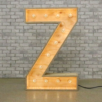 Lichtletter z, lichtletter hout ludic