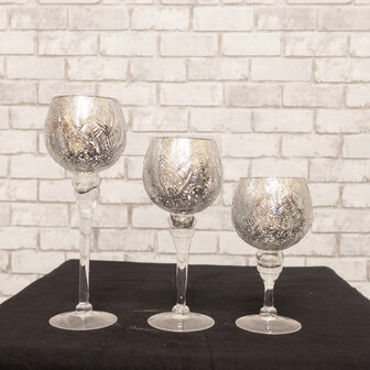 Ludic partyrentals - kaarsenhouder zilver small