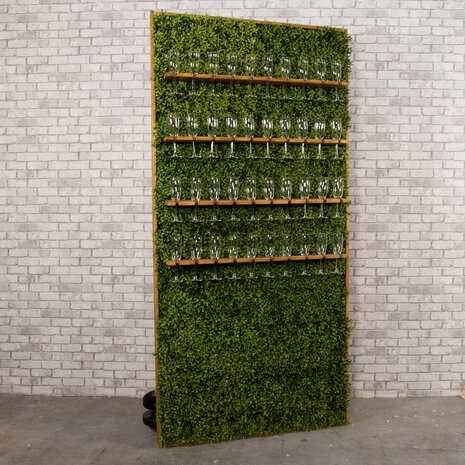 Ludic Partyrentals - Champagne wall Greenery Small
