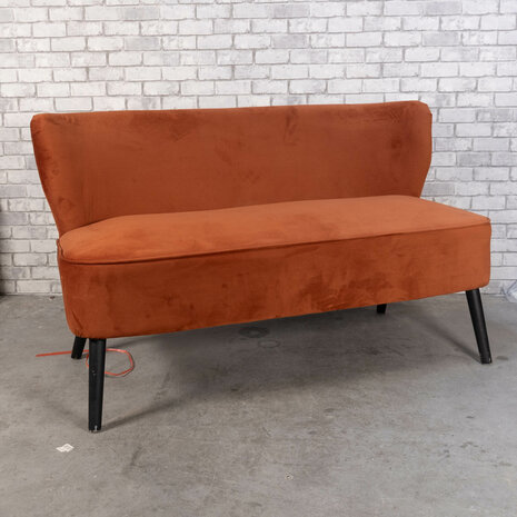 Ludic partyrentals - Bank Velvet Roest rood