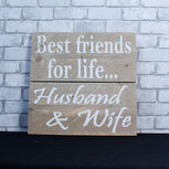 Bord Best Friends For Life... Husband & Wife (huur) Bord Best Friends For Life... Husband & Wife (huur)